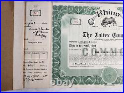 1920s Stock Certificate Book with195 Un-used Capital Stock Certificates CALTEX