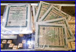 1922 Berlin German Government 10000 Mark Bonds Sequential (43)pcs No Coupons