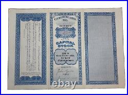 1922 Willite Road Construction Stock Certificate #511 Issued To John Padro