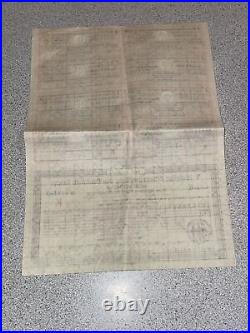 1923 Germany Treasury Bond 5 Million Marks Uncut Coupons 5,000,000