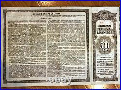1924 German External Loan 7% Dawes Bond $500 Pass-Co Certificate