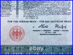 1924 German External Loan Insurance Certificate Series Bond 1000 Mark 2 Pcs/set