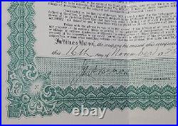 1925 Chas. R. McCormick Lumber Stock Certificate #410 Issued To Laura Weiss