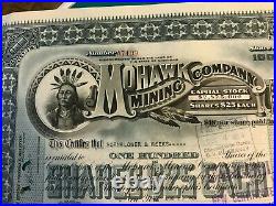 1926 Blue Mohawk Stock Certificate A7109 Michigan Hornblower & Weeks