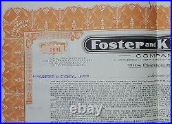 1926 Foster And Kleiser Stock Certificate #5691 Issued To Sanford M Dickey, Jr