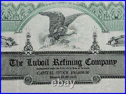 1926 The Luboil Refining Stock Certificate #153 Issued to Alva D. King