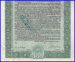 1927 NEW JERSEY Hoboken Railroad & Terminal Company Bond Stock Certificate