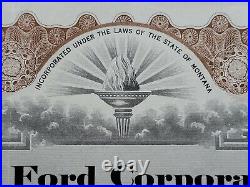 1929 The Lord Corporation Stock Certificate #8 Issued to Lee M. Ford