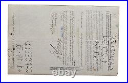 1930 Indian Refining Stock Certificate #033240 Issued to Whitehouse & Co