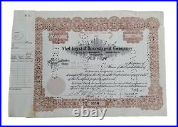 1930 Salt Lake City, UT McChrystal Investment Stock Certificate #32