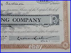 1931 Francis Cutting Co Stock Certificate #40 Issued To Douglas Jay Jackson