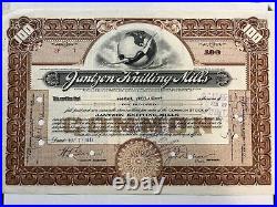 1931 Jantzen Knitting Mills Stock Certificate #1, (Portland, OR) Carl Vreeland