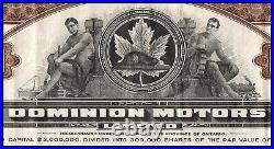 1931 Ontario, Canada Dominion Motors Limited Automobiles