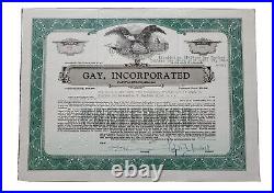 1932 Gay, Incorporated Stock Certificate #27