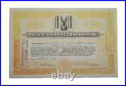 1933 Pacific-Atlantic Stock Certificate #C90 Issued To George Kinsman & Lillian