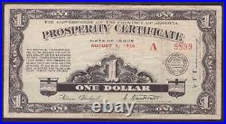1936 Alberta Prosperity Certificate A9899 with 37-stamps nice VF+