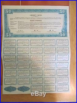 1937liberty Bonds 5-10-50-100 Full Sheets Republic Of China