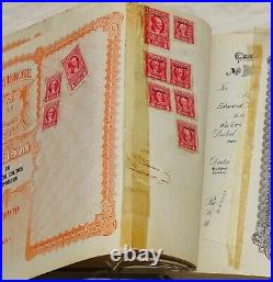 1940s/50s Chemical Coatings Corp CT Stock Book with160 Documentary/Transfer stamps