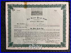 1943 Ida Lewis Yacht Club Stock Certificate #S136, (Newport, RI) Louis Berger