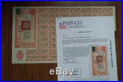 1944 China Chinese Victory bond with PASSCO Report, not Cancelled