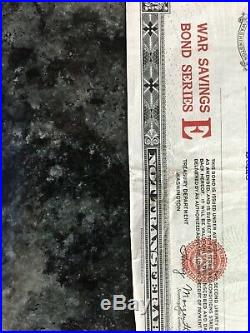 1945 US WAR $25 Savings Bond, Series E, WWII, Kansas City Natl Bank & Trust, MO
