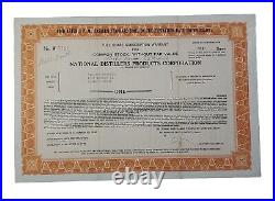 1946 National Distillers Products Corp Stock Certificate #1791