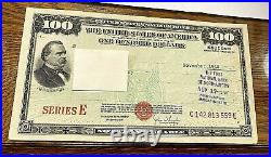 1948 Uncashed $100 US Savings Bond Series E Choice and Crisp CHN