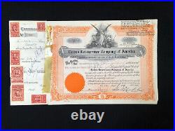 1950 Cancelled Stock Certificate Excess Reinsurance Co, 6 Documentary Revenues