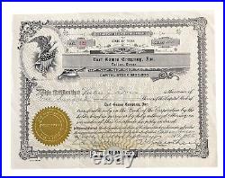 1955 Dart Games Co, Inc. Stock Certificate #222, (Dallas, TX) Victor J. Green