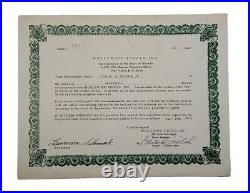 1955 Hollywood Angels, Inc Stock Certificate #1579 Issued To Craige M. Snader Jr