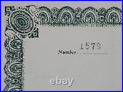 1955 Hollywood Angels, Inc Stock Certificate #1579 Issued To Craige M. Snader Jr