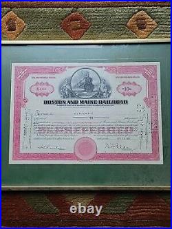 1957 Boston And Maine Railroad Company Preferred Stock Certificate Excellent