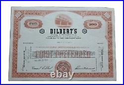 1958 Dilbert's Stock Certificate #FP1963 Issued to Mrs. Tille Dilbert