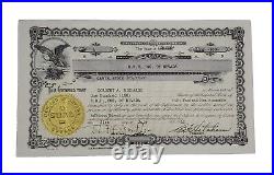 1962 B. R. H, Inc. Of Nevada Stock Certificate #4 Issued To Dorothy A. Richards
