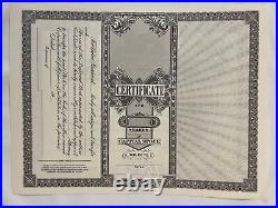 1964 Incentive Promotions, Inc. Stock Certificate #1, (New York) -Benjamin Zwang