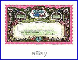 1969 Ringling Bro's Barnum Bailey Specimen Stock Certificate Super Nice Unc