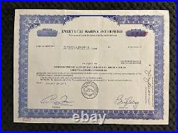 1974 Emeryville Marina Enterprises Stock Certificate #BL47, (Emeryville, CA)