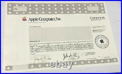 1988 APPLE COMPUTER INC. Odd Shares Specimen Stock Certificate