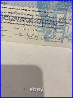 1993 THE WALT DISNEY COMPANY Stock Certificate 1 Share