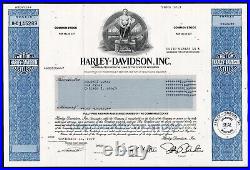 1997 Wisconsin Harley-Davidson, Inc. Stock Certificate 100 Shares