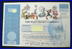 1998 The Walt Disney Company Stock Certificateeisner32 Sharesexcellent Cond