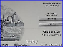 1999 Enron Corp Stock Certificate #HC191394 Issued To Ruth Elizabeth Darcy