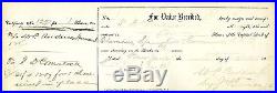 1st Stock Share Certificate Issued by Columbus, Springfield & Cincinnati RR 1896