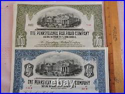 2 RARE 1930s Pennsylvania Railroad Stock Certificates PA PRR 50-year bond Pennsy