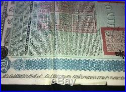 £20 Chinese Lung Tsing U Hai Railway 1913 bond share with coupons
