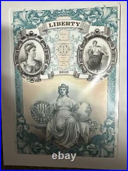 2013 BEP Ideals in Allegory Series Liberty Justice & Peace Print Set of 3