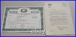 #2genuine NFL Football Green Bay Packers Stock Certificate 1 Share 1997 Gb086176
