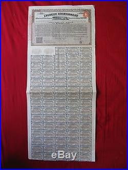 3 bonds 1919 CHINA Chinese Government Vickers Loan £100 £500 £1000 + coupons