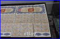 3x bonds consecutive 1937 China Liberty Bond $10 Chinese Stock Bonds Uncancelled