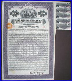 6% German Gov. Ruhr Chemical Corporation 1000$ Gold Bond, 1928